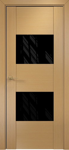 Дверь Оникс Парма анегри, глухая лакобель RAL 9005