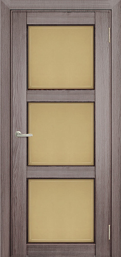 Дверь Берест массив сосны Браво серое дерево, стекло бронза