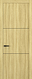 Дверь Z K11 toppan дуб натуральный, молдинг черный, глухая