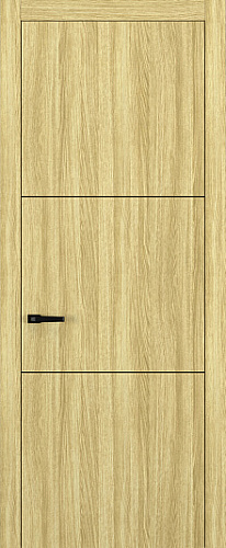 Дверь Z K11 toppan дуб натуральный, молдинг черный, глухая