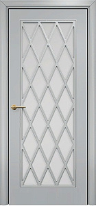Недавно просмотренные - Дверь Оникс Турин фрезерованная эмаль RAL 7038, сатинато с решеткой №4