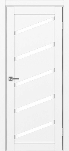 Дверь Эко 506.112У белый снежный, lacobel белый