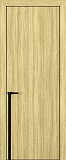 Дверь Z K21 toppan дуб натуральный, ALU кромка черная, молдинг черный, глухая