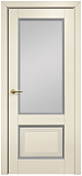 Дверь Оникс Тоскана 2 эмаль слоновая кость//RAL 7040, сатинат белый