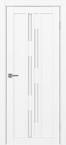 Дверь Эко 551.121 белый снежный, lacobel белый
