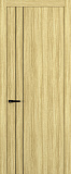 Дверь Z K15 toppan дуб натуральный, молдинг черный, глухая