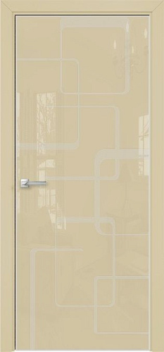 Дверь Оникс Арт лакобель RAL 1015, пескоструй №8