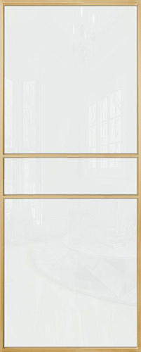 Перегородка Alum №2 золото, триплекс белый