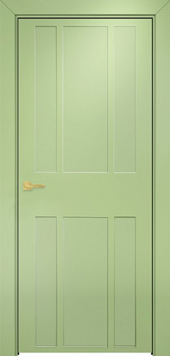 Дверь Оникс Оксфорд 2 фрезерованная эмаль фисташковая, глухая
