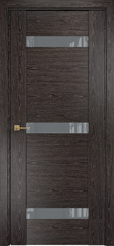 Дверь Оникс Парма 3 абрикос тангентальный, глухая лакобель RAL 7040