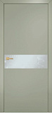 Дверь Оникс Соло эмаль RAL 7038, глухая, стекло Lacobel белое матовое