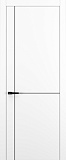 Дверь Z K17 полипропилен белый, молдинг черный, глухая