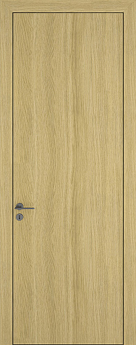 Дверь Z K7 toppan дуб натуральный, ALU кромка черная, глухая