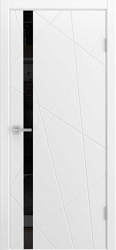 Дверь Fiesta эмаль белая, лакобель черный