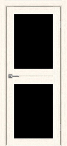 Дверь Эко 520.212 ясень светлый, lacobel черный