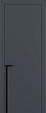 Дверь Z K21 полипропилен  графит премьер, молдинг черный, глухая