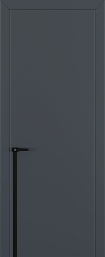 Дверь Z K21 полипропилен  графит премьер, молдинг черный, глухая