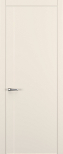 Дверь Z K14 полипропилен крем, ALU кромка хром, молдинг серебро, глухая