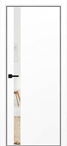 Недавно просмотренные - Дверь Эко 211 белый снежный, кромка AL черная SB с 4-х сторон, зеркало