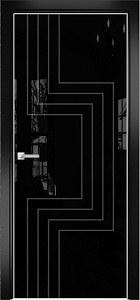 Недавно просмотренные - Дверь Оникс Арт, лакобель черный RAL 9005, пескоструй №2