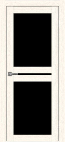 Дверь Эко 520.222 ясень светлый, lacobel черный