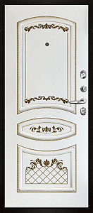 Недавно просмотренные - Панель внутренняя 16 мм Алина, белая с патиной золото, Эмаль