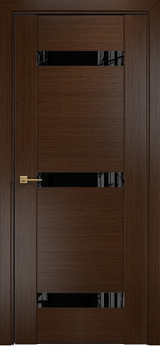 Дверь Оникс Парма 3 венге, глухая лакобель RAL 9005