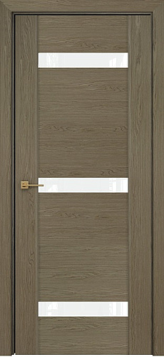 Дверь Оникс Парма 3 дуб кофейный, глухая лакобель RAL 0333