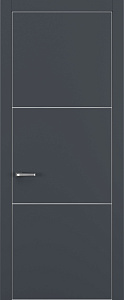 Недавно просмотренные - Дверь Z K11 полипропилен  графит премьер, ALU кромка хром, молдинг серебро, глухая