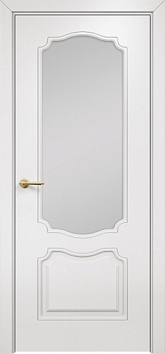 Дверь Оникс Венеция фрезерованная эмаль белая, сатинат
