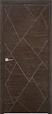 Дверь ПМЦ Design массив дуба Romb мореный дуб патина серебро, глухая