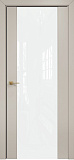 Дверь Оникс Престиж эмаль латте, триплекс белый