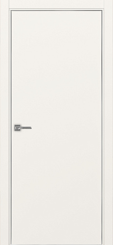 Дверь Эко 201 бежевый, кромка AL хром SC с 4-х сторон, глухая