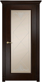 Недавно просмотренные - Дверь Оникс Италия 1 палисандр, сатинат бронза контурный витраж №1