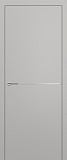 Дверь Z K10 полипропилен серый, молдинг серебро, глухая
