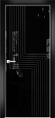 Схожие товары - Дверь Оникс Арт, лакобель черный RAL 9005, контурный витраж №1