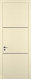 Дверь Z K11 полипропилен крем, молдинг черный, глухая