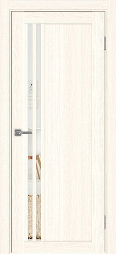 Дверь Эко 555.21 ясень светлый, зеркало
