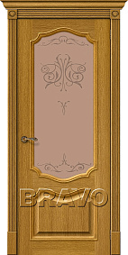 Недавно просмотренные - Дверь Браво Вуд Классик-53 дуб натуральный, сатинато бронзовое художественное "Bronze Art"