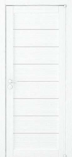 Дверь ДР экошпон Eco-Light 2125 белый велюр, стекло