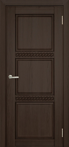 Дверь Берест массив сосны Браво венге, фреза коса, глухая