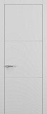 Дверь Z K11 полипропилен серый, молдинг серебро, глухая