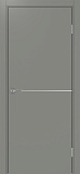 Дверь Эко 202 серый молдинг SC, кромка ABS, глухая