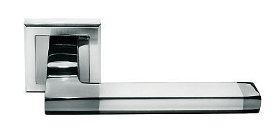 Межкомнатная ручка Morelli DIY MH35, никель белый/черный