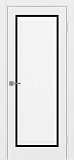 Дверь Эко 601С.21 ОФ4 белый лед, lacobel черный