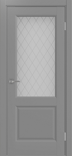 Дверь Эко Neo 602.21 серый, стекло кристалл