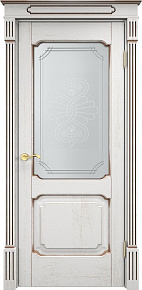 Недавно просмотренные - Дверь ПМЦ массив дуба Д7 белый грунт с патиной орех, стекло 7-2