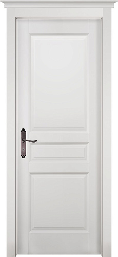 Дверь ДР массив ольхи Гармония эмаль белая, глухая