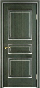 Недавно просмотренные - Дверь ПМЦ массив ольхи ОЛ5 зеленый с патиной серебро, глухая