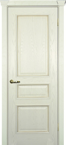 Дверь Текона шпон Фрейм 03 ясень бисквит патина карамель, глухая